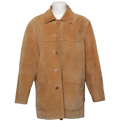 Läderjacka (Brun) från Bik Bok Skinn, Polyester
