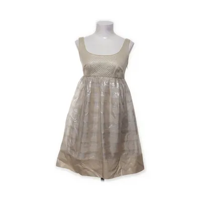 Cocktailkjole (Beige, Sølv) fra Diane von Furstenberg Akryl, Bomuld, Elastan, Polyester, Silke, Viscose, Uld