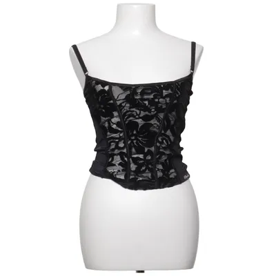 Corset (Black) from Pussy Deluxe Elastane, Polyamide, Polyester