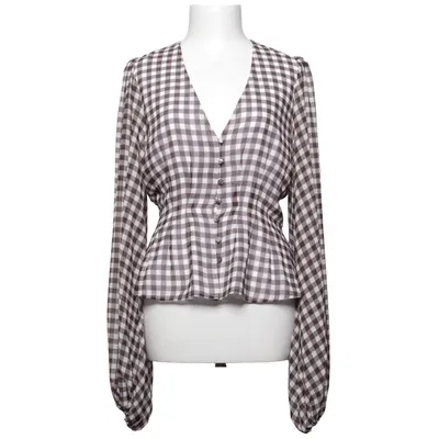 Blouse (Brown, White) from Adoore Polyester