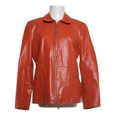 Leather jacket (Orange) from Joy Polyester, Leather