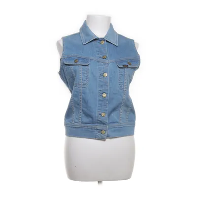 Spijker gilet (Blauw) van Lee Katoen, Elastaan
