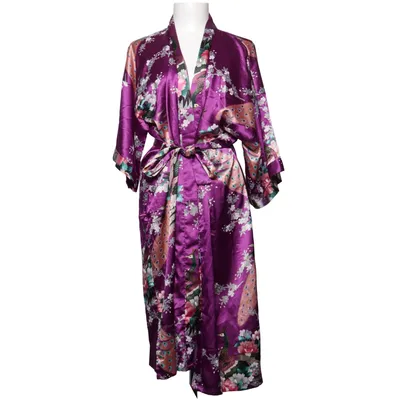 Kimono (Lila, Meerkleurig) van Oriental Village Zijde