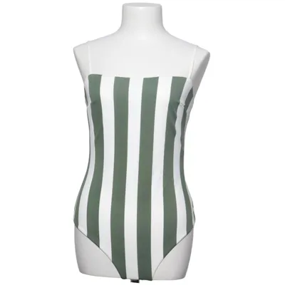 Swimsuit (Green, White) from H&M Polyamide, Elastane