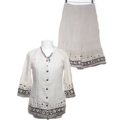Set (White, Brown) from Jacqueline Riu Linen