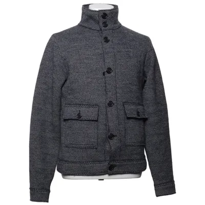 Veste (Gris, Bleu) de Mauro Grifoni Polyamide, Laine