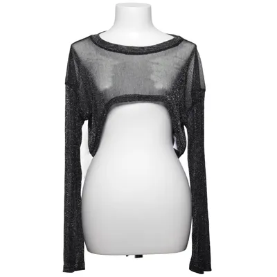 Crop top (Noir) de Dazy Fibre métallique, Polyamide