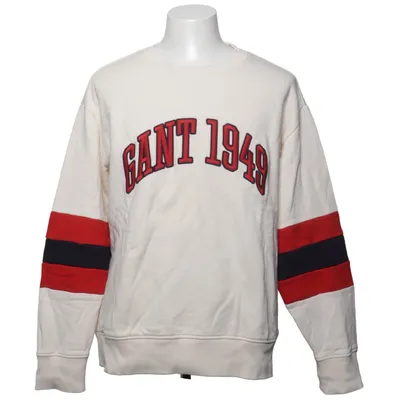 Sweatshirt (Beige, Rød, Blå) fra GANT Elastan, Økologisk bomuld