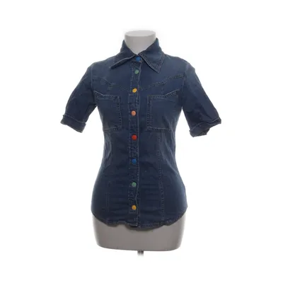 Short sleeve shirt (Blue) from Love Moschino Cotton, Elastane, Linen, Lyocell