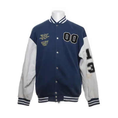 Varsity jacket (Blue, Beige) from Boohoo Man Cotton, Polyester