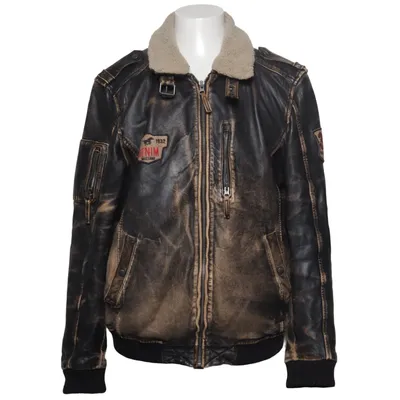 Veste en cuir (Noir, Marron) de Mustang True Denim Cuir