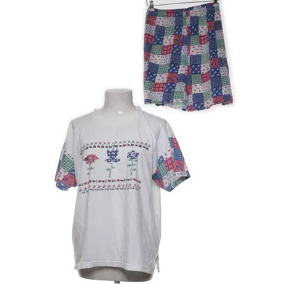 Pyjama (Blauw, Wit, Rood, Groen, Roze, Meerkleurig) van Queentex Katoen