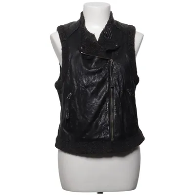 Biker gilet (Zwart) van Karen by Simonsen Katoen, Leer