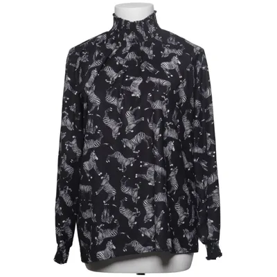 Bluse (Sort, Hvid) fra Perla Nera Elastan, Polyester