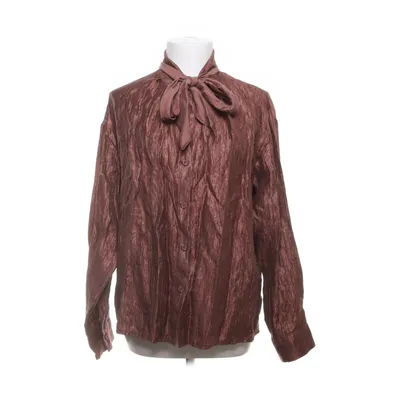 Knytblus (Brun) från Dazy Acetat, Lyocell, Polyester