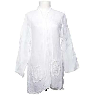 Cardigan (White) from Elitzia Cotton, Linen, Polyamide