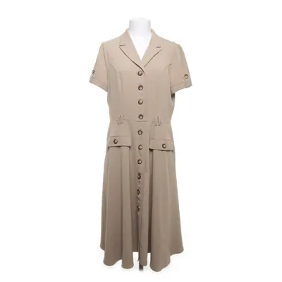Skjortekjole (Beige) fra Voodoo Vixen Elastan, Polyester