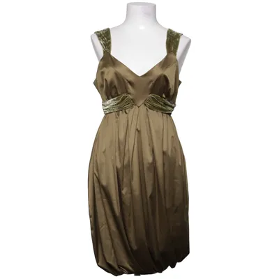 Klänning (Grön) från Galliano Elastan, Polyester, Silke, Viskos