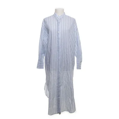 Jurk (Blauw, Meerkleurig) van Zara Katoen, Linnen