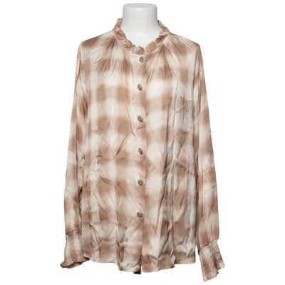 Blouse (Beige, Wit) van Marta Viscose