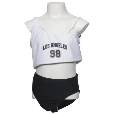 Bikini (Blanc, Noir) de Shein Élasthane, Polyester