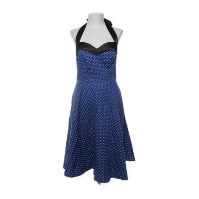 Halterneck dress (Blue, White) from Dress Tells Cotton, Elastane
