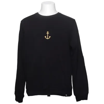 Sweatshirt (Zwart) van Crew Clothing Co. Organisch katoen, Gerecycled polyester