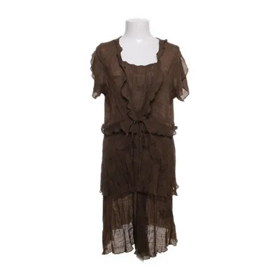 Dress (Brown) from Mingel Cotton, Polyester