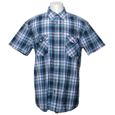 Kortärmad skjorta (Blå, Vit, Svart) från Man's World Bomull, Polyester