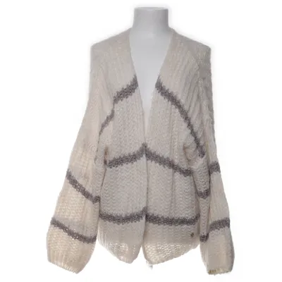 Cardigan (White, Gray) from Heart Kiss Acrylic, Polyamide, Viscose, Wool