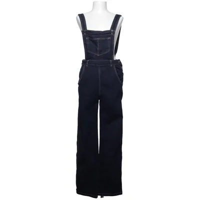 Dungarees (Blue) from Hell Bunny Cotton, Elastane