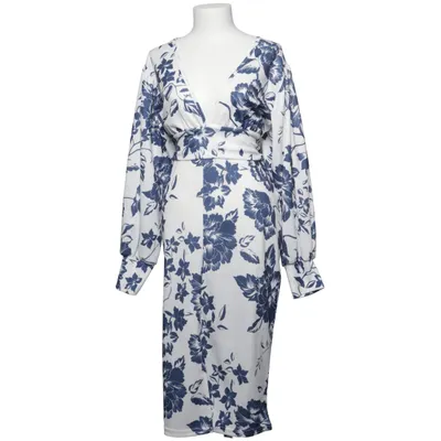Wikkeljurk (Wit, Blauw) van Boohoo Elastaan, Polyester