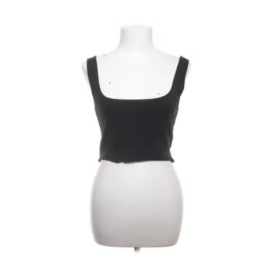 Crop top (Zwart) van Even & Odd Katoen, Elastaan