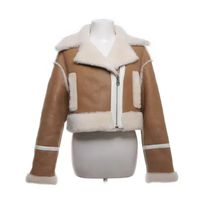 Shearlingjacka (Brun) från Ducie London Kaninpäls, Polyester, Rävpäls, Skinn