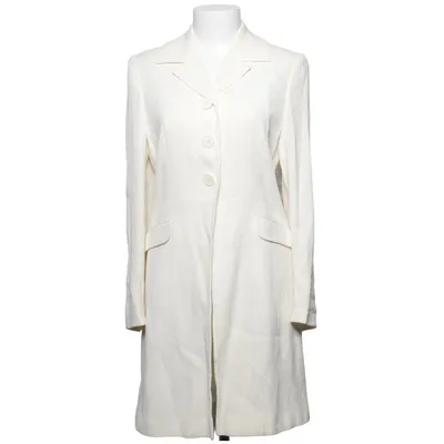 Manteau (Blanc) de Hera Viscose, Laine