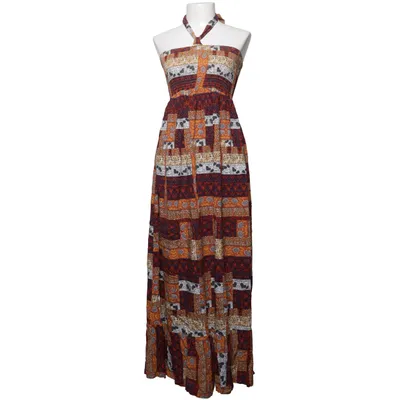 Halterneck dress (Brown, Multicolored) from Miladys Viscose