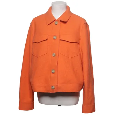 Skjortejakke (Orange) fra Oui Bomuld, Polyester, Uld