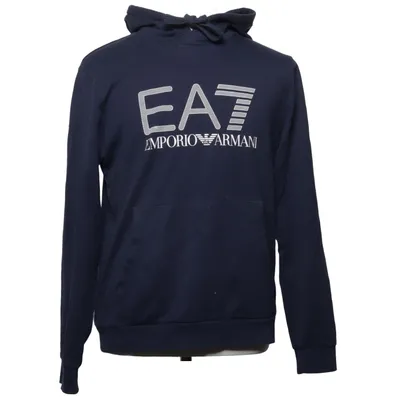 Hoodie (Blue) from Emporio Armani Cotton, Elastane