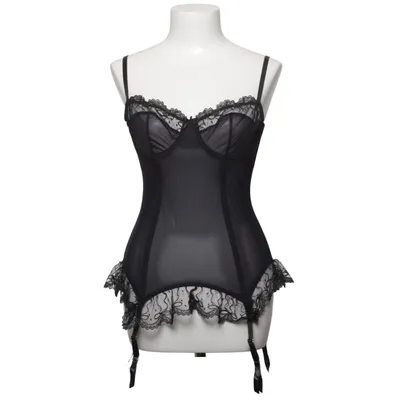 Korset (Zwart) van Savage x Fenty Elastaan, Polyamide