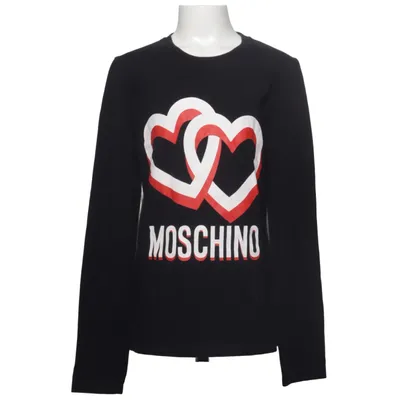 Långärmad t-shirt (Svart, Röd, Vit) från Moschino Teen Bomull, Elastan