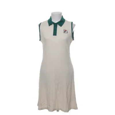 Pikéklänning (Vit, Grön) från Fila Elastan, Viskos