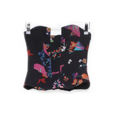 Corset (Black, Multicolored) from Versace for H&M Polyester, Elastane, Silk