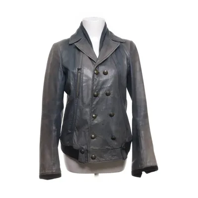 Leren jack (Blauw) van Chine