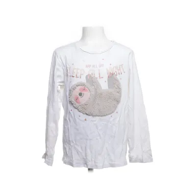 Langærmet t-shirt (Hvid) fra Zara Girls Polyester, Bomuld