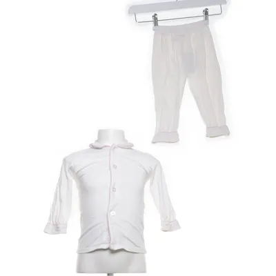 Pyjamas (Vit) från Baby Base Bomull, Elastan