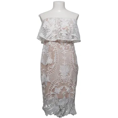 Dress (White, Beige) from Love Triangle Polyamide, Polyester