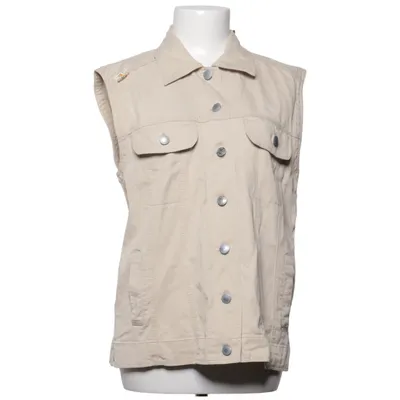 Gilet en jean (Beige) de Jórli Coton, Élasthane, Lyocell