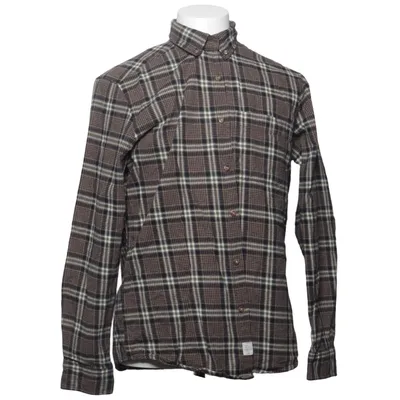 Flanellen overhemd (Bruin, Zwart, Wit) van Cottonfield Katoen