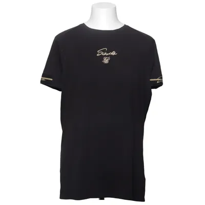 T-shirt (Sort) fra SikSilk Bomuld, Elastan
