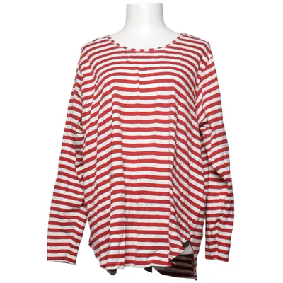 Långärmad t-shirt (Röd, Vit) från Alice Dot Bomull, Elastan
